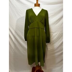 Donna Morgan Balloon Sleeve V Neck Dress New w/ Tags (Size 12)